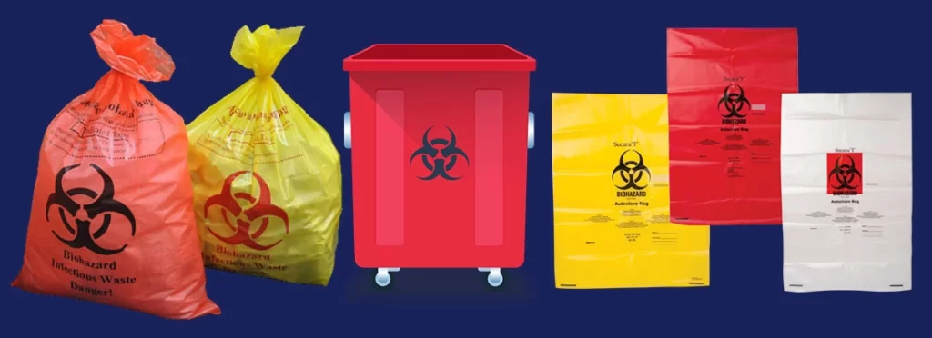 Biohazard garbage bags